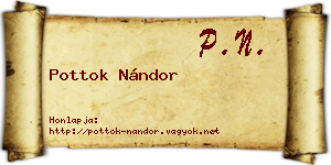 Pottok Nándor névjegykártya
