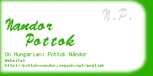 nandor pottok business card